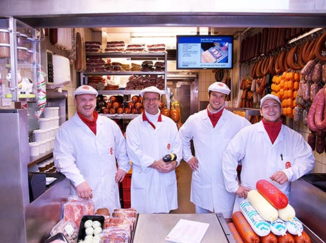 Das Team der Metzgerei Magnus Bauch bei der Arbeit