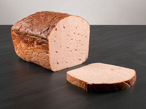 Fleischkäs gebacken