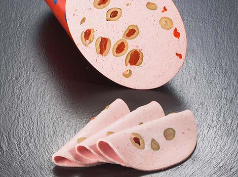 Fleischwurst mit Olive