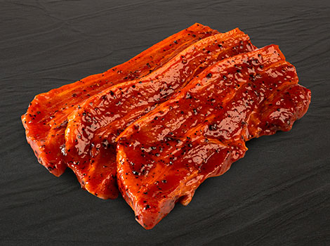 Schweinebauch Scheiben mariniert