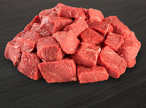 R-Gulasch geschnitten