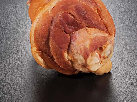 Hintere Schweinehaxe ger. u. gek.