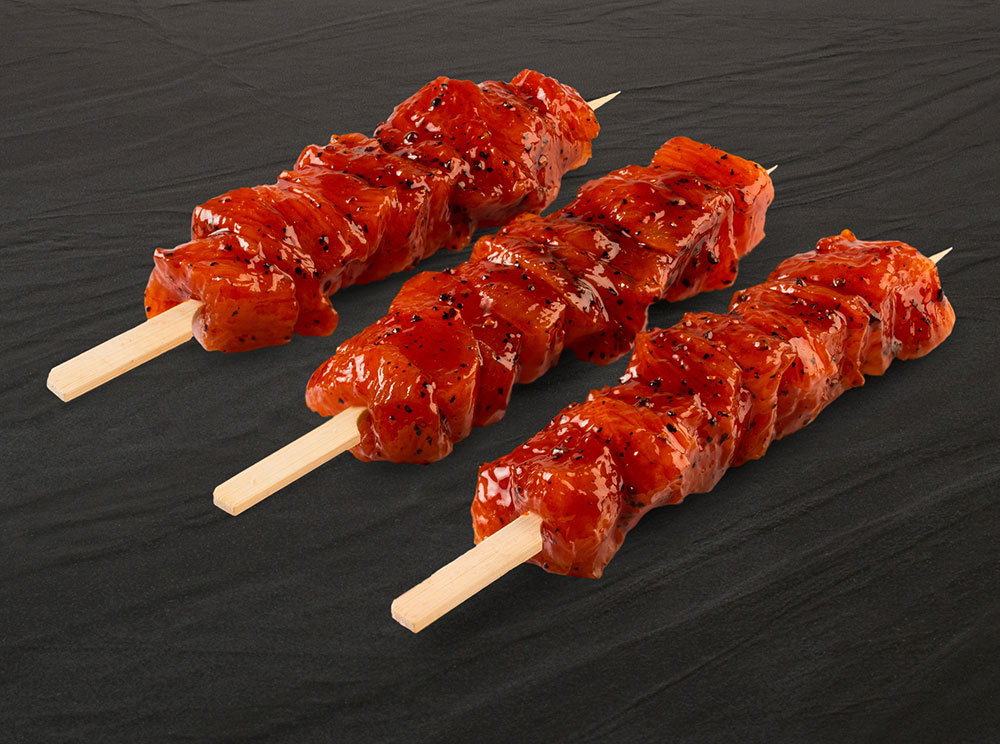 Putenspieße mariniert
