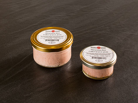 Hausmacher Leberwurst fein im Glas 160 g