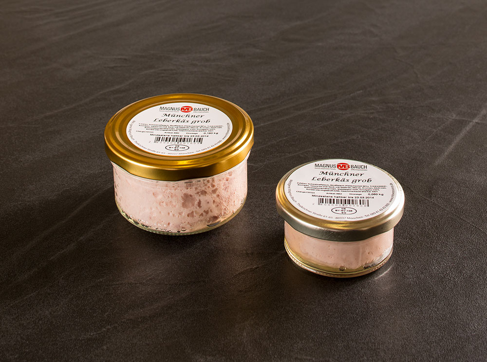 Münchener Leberkäse grob im Glas 160 g